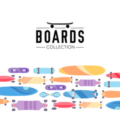 Vector illustration on the theme of skateboard and skateboarding