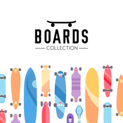 Vector illustration on the theme of skateboard and skateboarding