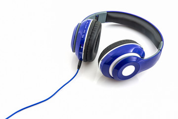 Blue headphones.