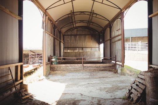Interior of barn