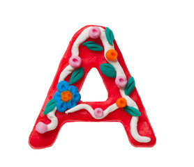 Plasticine letter A