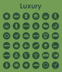 Set of luxury simple icons