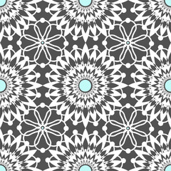 White seamless lace pattern on gray