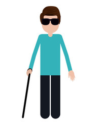 Fototapeta premium blind person isolated icon design, vector illustration graphic 
