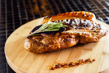 tasty steak with sauce