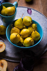 small yellow pears