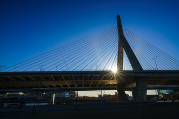 Fototapeta na wymiar The Zakim Bridge in Boston, Massachusetts