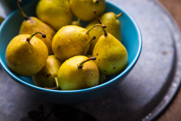small yellow pears