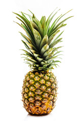 one fresh Pineapple fruit isolated on white background © tarczas