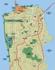 San Francisco vector map