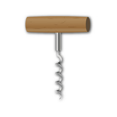 Corkscrew, vector illustration.