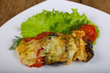 Vegerables baked with cheese