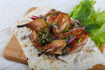 Grilled quail
