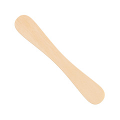 Wooden ice cream stick on a white background