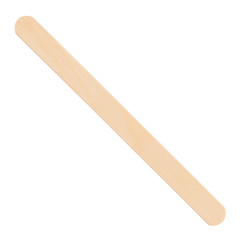 Wooden ice cream stick on a white background
