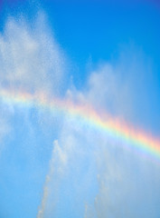 rainbow in the water fountain