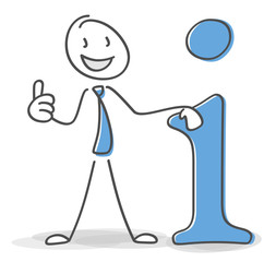 Strichmännchen am Informationsstand