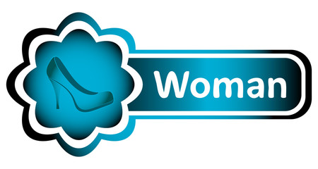 Double icon blue woman shoe