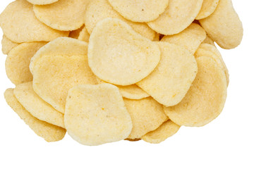 Thai shrimp crispy cracker on white background.