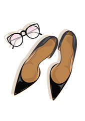 Black High Heels stiletto shoes Vector