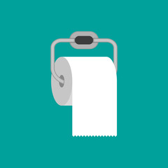 Toilet paper roll with metal holder