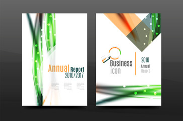 Swirl wave annual report for business correspondence letter. Flyer design