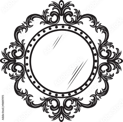 Vintage Round Ornamented Frame Vector Decorated Stock Image Vintage Round Ornamented Frame Vector Decorated