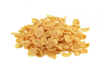 tasty cornflakes isolated on white