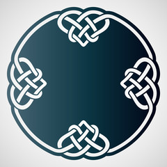 Openwork round element with celtic motif.