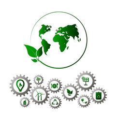 Go green design template. Environment vector illustration