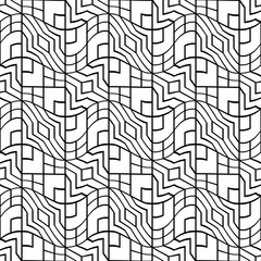 Obraz premium Abstract geometric black and white hipster fashion pillow lines pattern