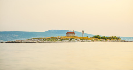 Island in Novi Vinodolski near Crikvenica, Croatia