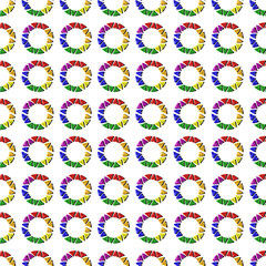 round multicolor pattern seamless background. wallpaper. for registration of a notebook, textbook, web site, web design, fabric, material. vector illustration.