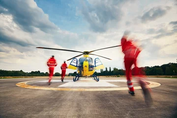 Foto auf Acrylglas Hubschrauber Luftrettungsdienst