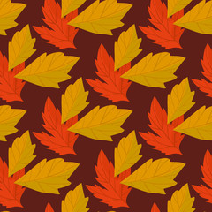 Autumn abstract background with fall leaf vector illustration