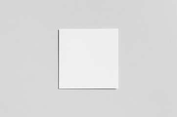 Square Bi-Fold / Half-Fold Brochure Mock-Up - Front