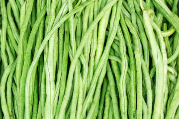 fresh yard long bean in the market.