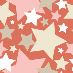 Obraz premium Seamless vector background with decorative stars. Print. Cloth design, wallpaper.