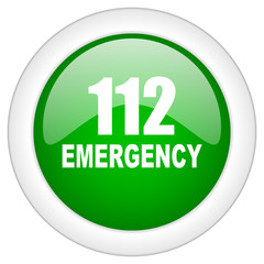 Green emergency vector icon