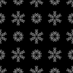 Creative Ornamental Seamless Grey Pattern. Geometric Decorative Background