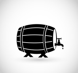 Beer/wine/whiskey barrel icon vector
