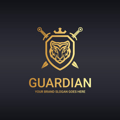 Guardian logo. Tiger shield. Warrior logo. - 116857706