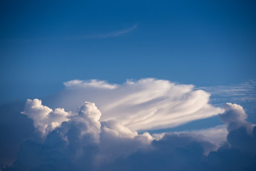 blue sky with cloud closeup