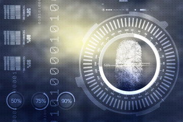 Fingerprint Scanning Technology Concept Illustration