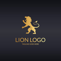  Lion Logo. Logo template suitable for businesses and product names. Easy to edit, change size, color and text. 