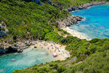 Porto Timoni, the most famous and beautifull beach in Corfu isla