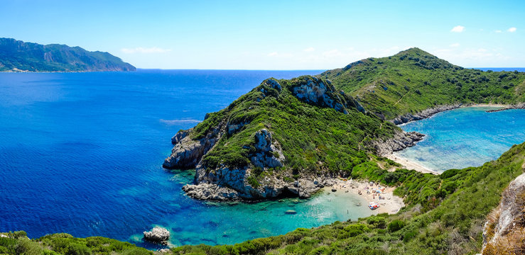 Porto Timoni, the best beach in Corfu island, Greece. Important