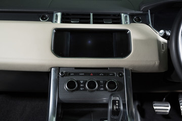 Fototapeta premium Media centre in SUV car