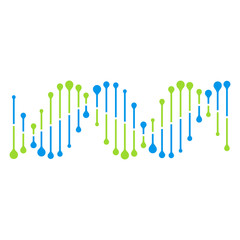 Abstract DNA strand symbol. Isolated on white background. Vector illustration, eps 8.