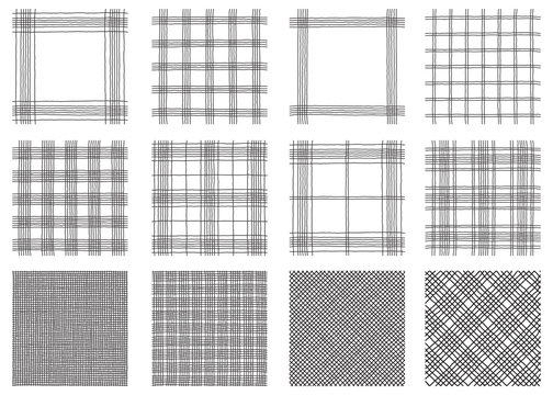 Set of Tartan  patterns. Vector seamless  backgrounds with Textured tartan plaid. 